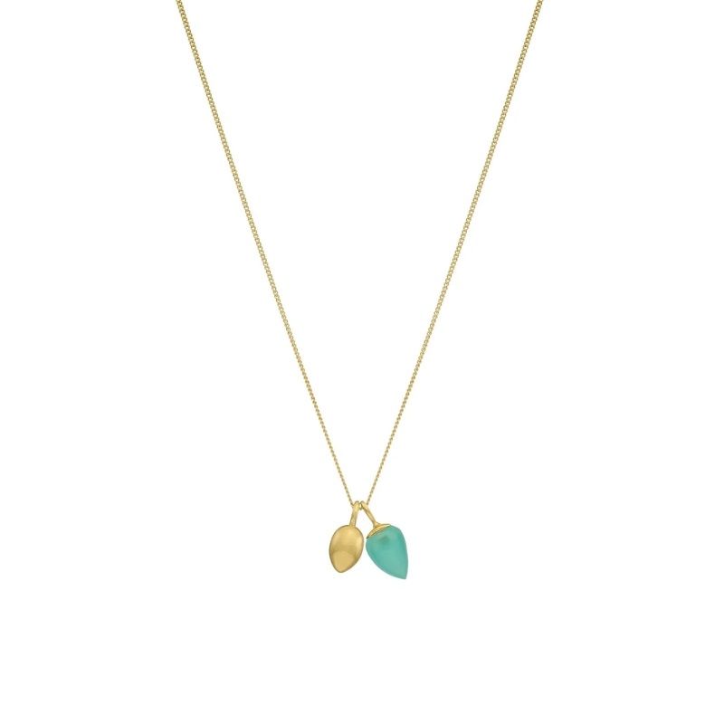 Juvi Designs Relic Aqua Charm Necklace