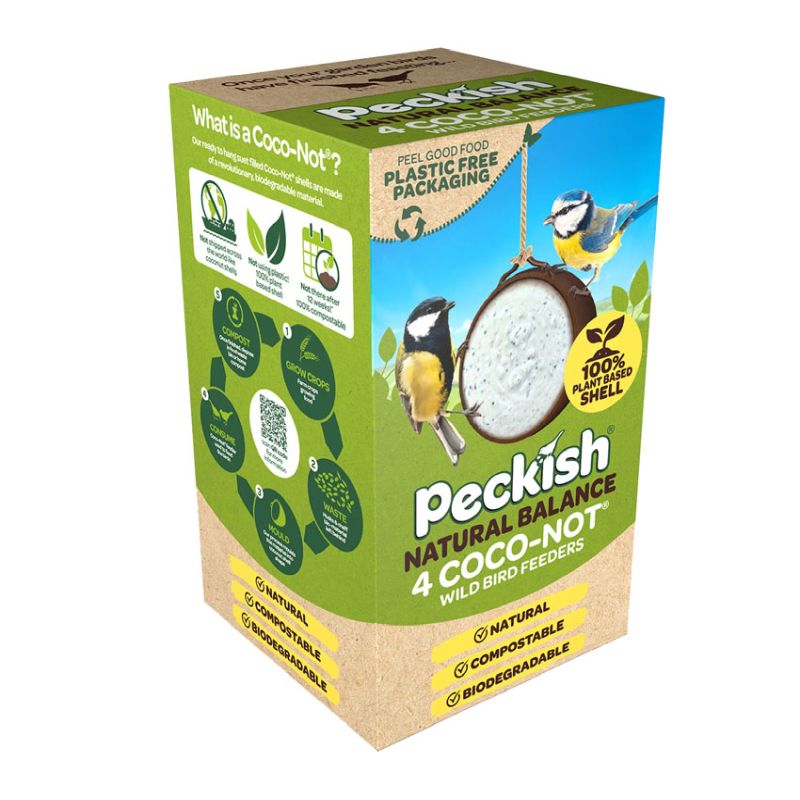 Peckish Natural Balance Coco-Not Feeder (4 Pack)