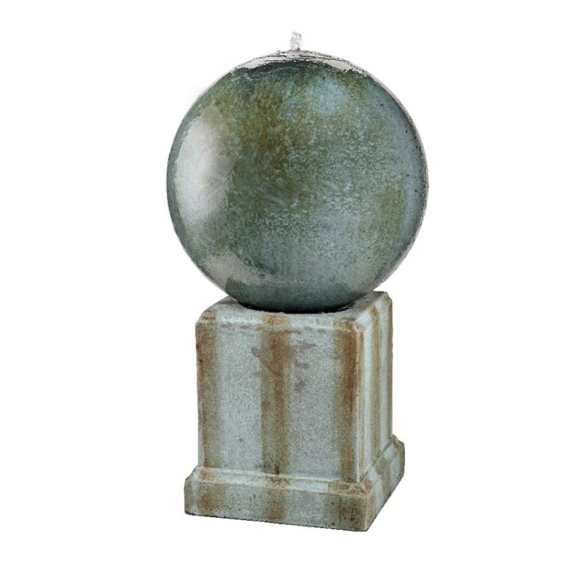 Sphere Fountain with Copper Look 112cm
