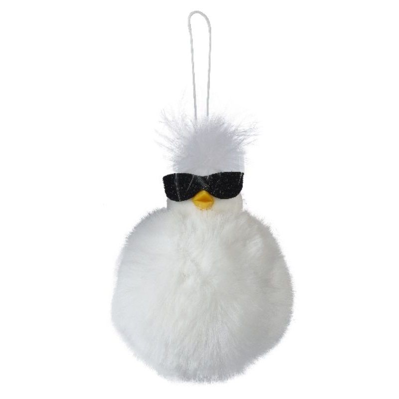 Foam Chick with Glasses Hanging Decoration 11cm