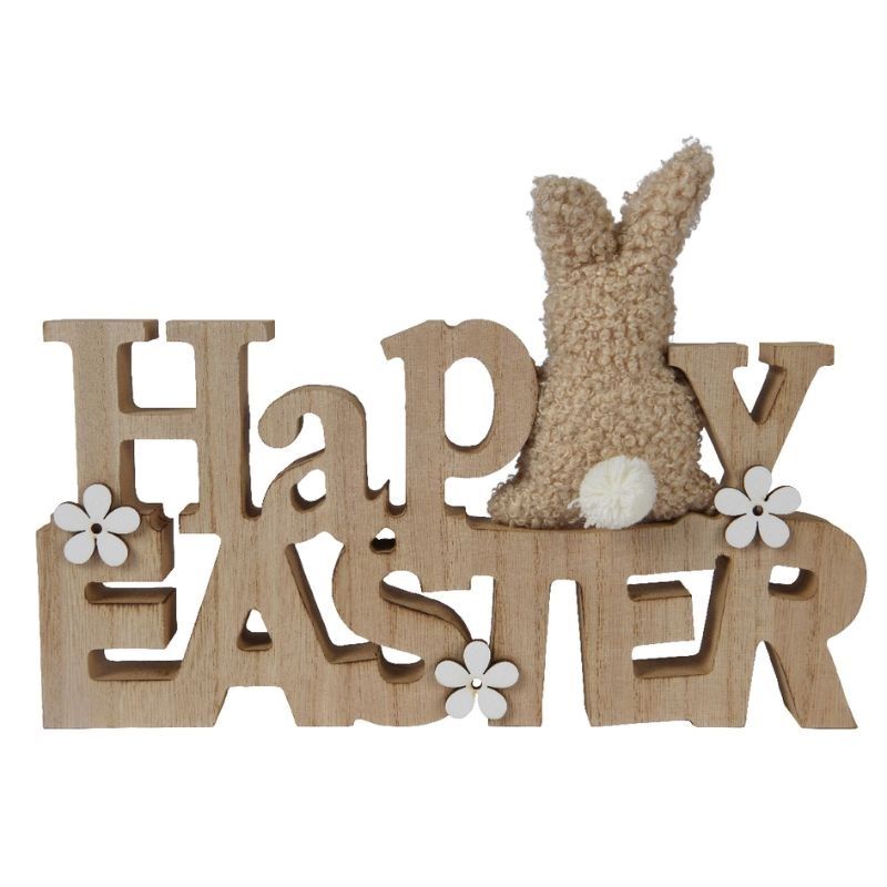 "Happy Easter" Ornament with Bunny
