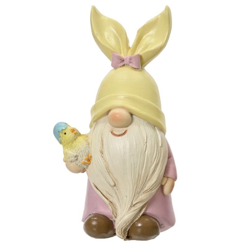 Polyresin Gnome with Chick 11.5cm