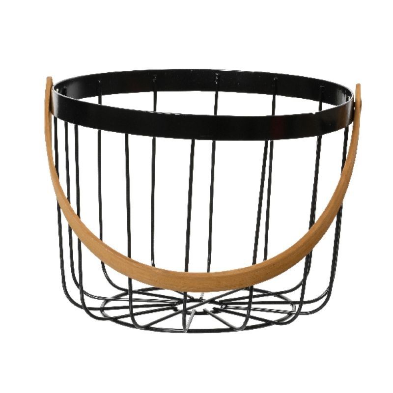 Iron Basket with Wooden Handle 18cm