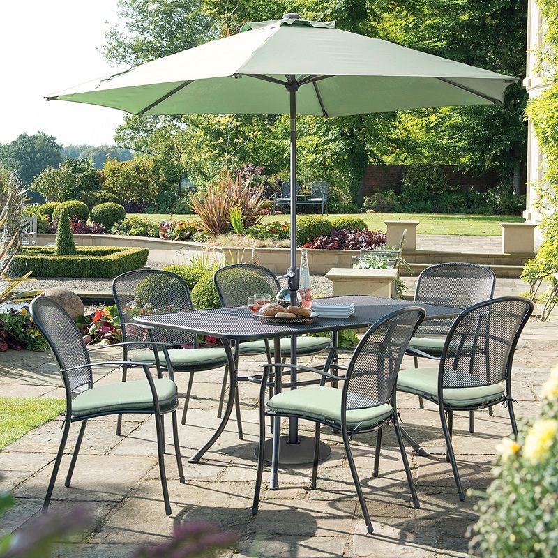 Kettler Caredo 6 Seat Dining Set - Sage