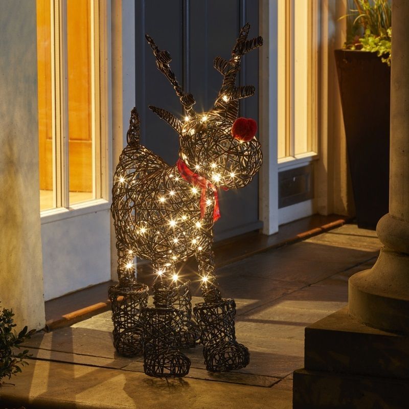 Sparkly Rattan Rudolph