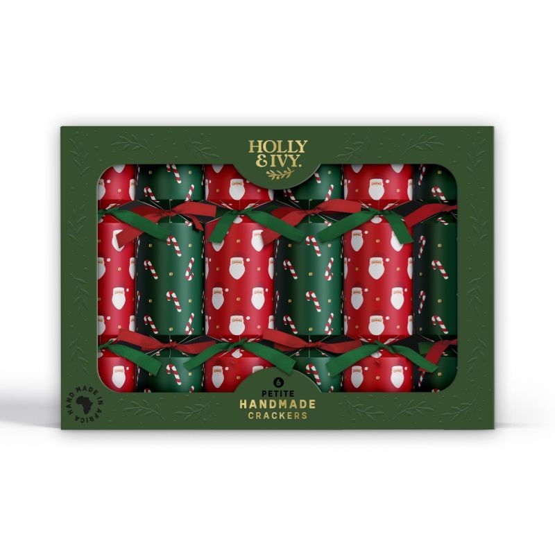 Holly & Ivy Santa & Candy Cane Petite Crackers