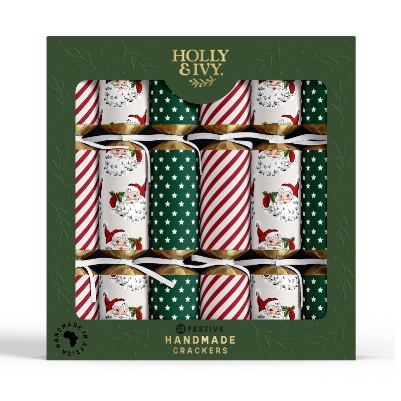 Holly & Ivy Retro Santa Festive Crackers