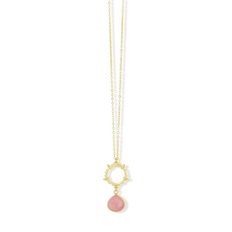 Ashiana London Allegra Pink Jade Necklace