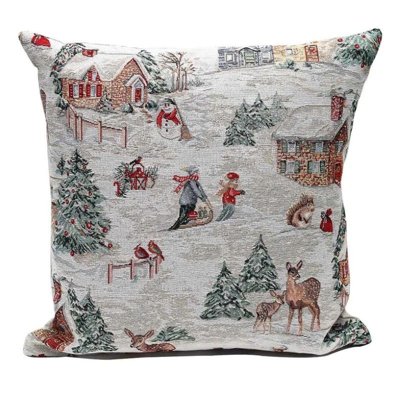 Peggy Wilkins Christmas Village Cushion