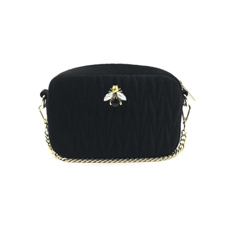 Sixton Velvet Rivington Bag Black With Luna Bee