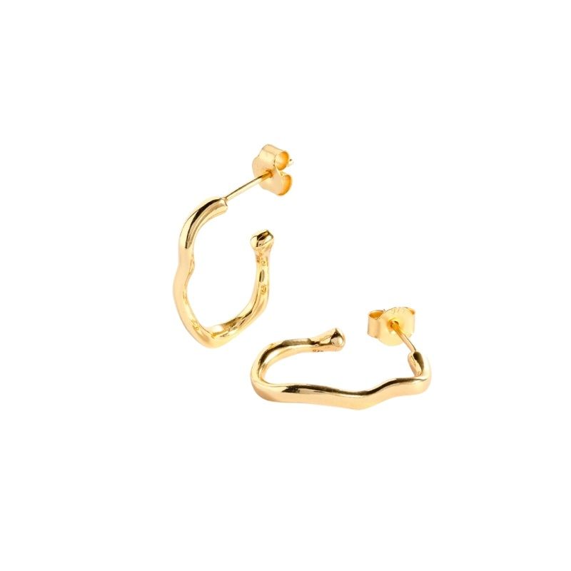 Juvi Designs Gold Ripple Hoops