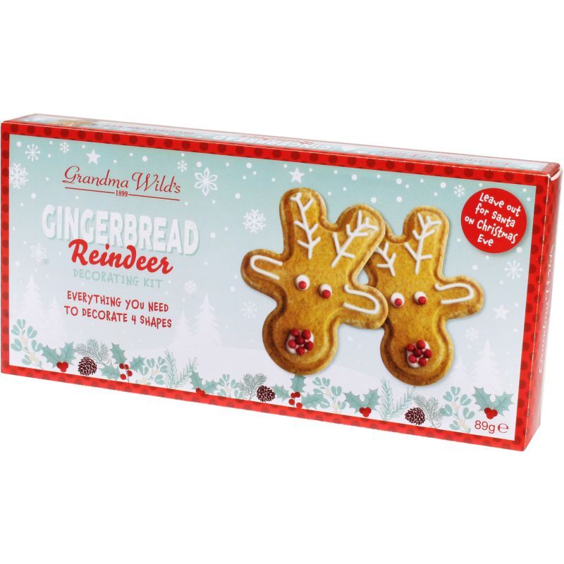 Grandma Wild's Gingerbread Reindeer Decorating Kit 89g