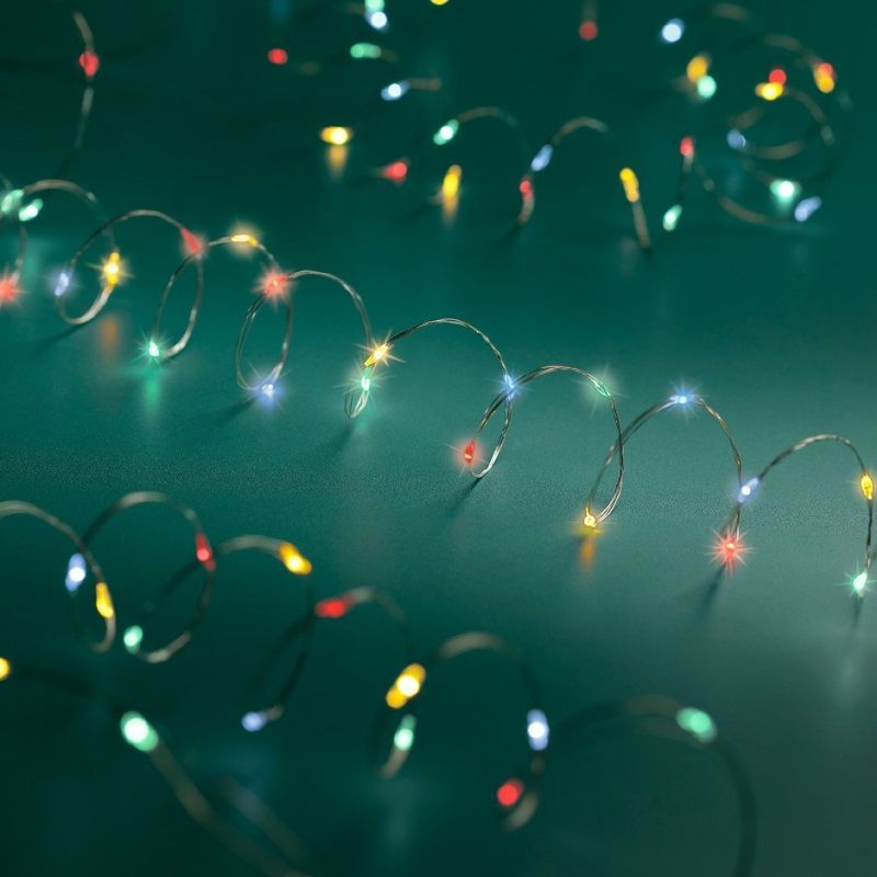 Micro-LED Twinkle String Lights 50L - Multi-Coloured