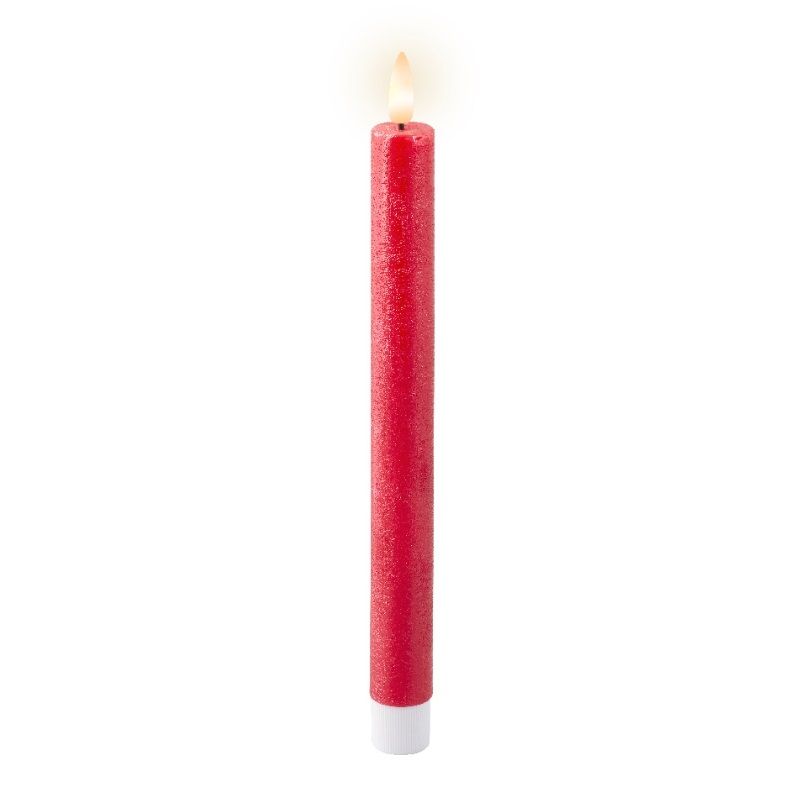 LED Dinner Candle 24.5cm - Red