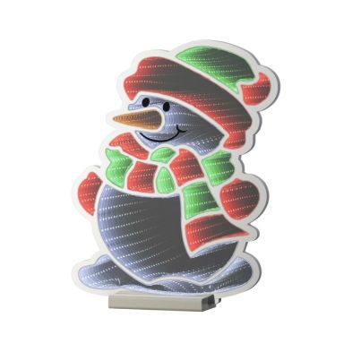 Infinity Lights Snowman - Cool White/Multi Colour
