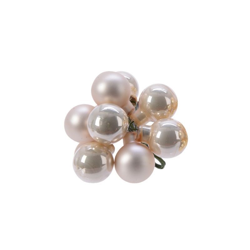 Mini Pearl/Gold Baubles 2cm