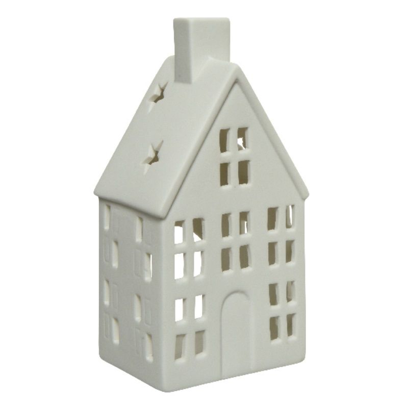 Porcelain Tealight Candle House 16cm