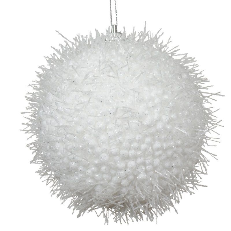 Foam Bauble 10cm - Winter White