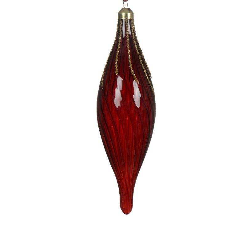 Teardrop Glass Bauble 20cm