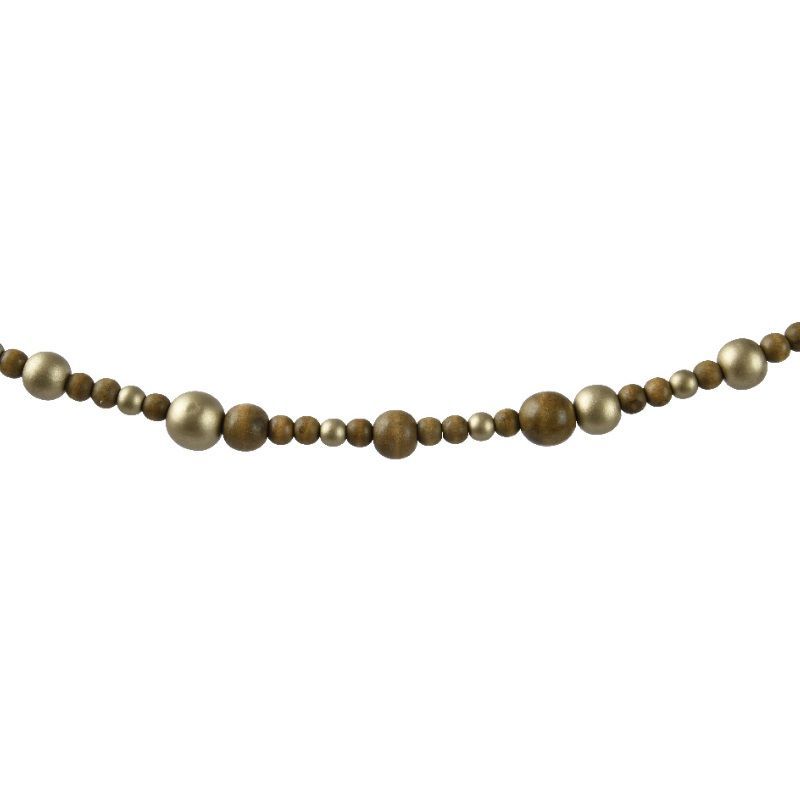 Wooden Bead Garland 100cm - Brown