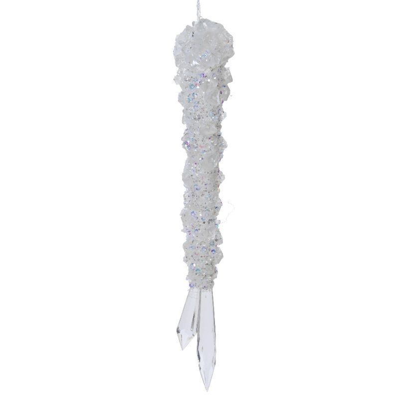 Acrylic Icicle with Glitter 38cm - Iris