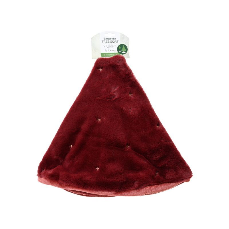 Tree skirt champagne star burgundy