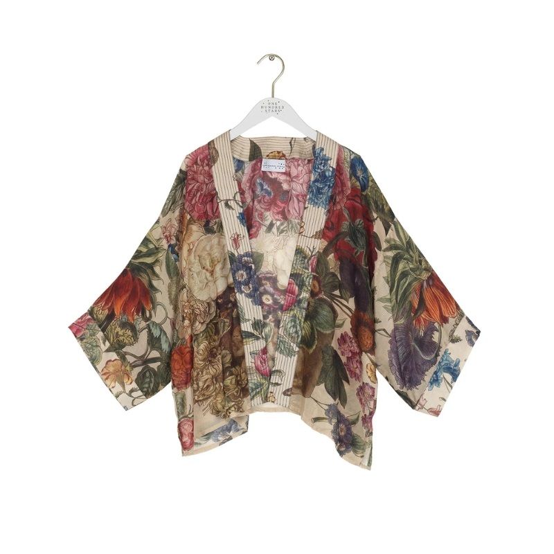 One Hundred Stars Primula Stone Kimono