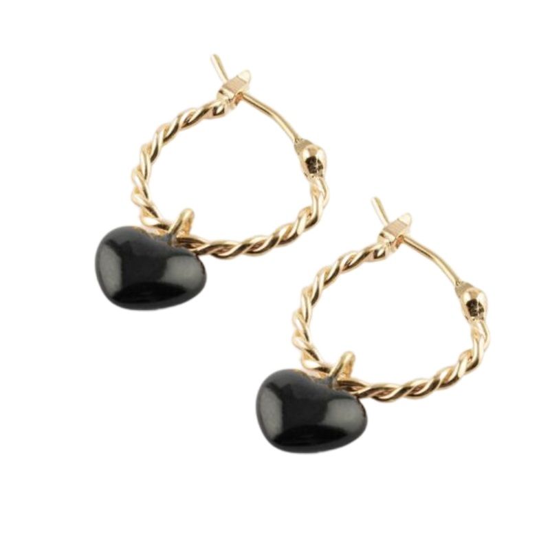 Nach Black Heart Mini Earrings