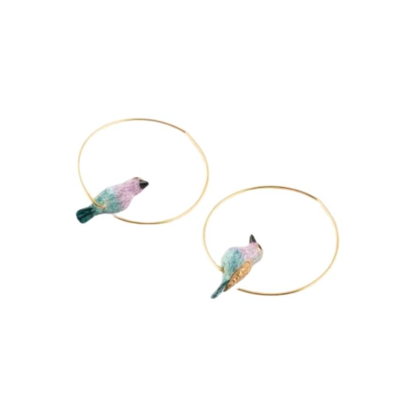 Nach Roller Bird Small Hoop Earrings