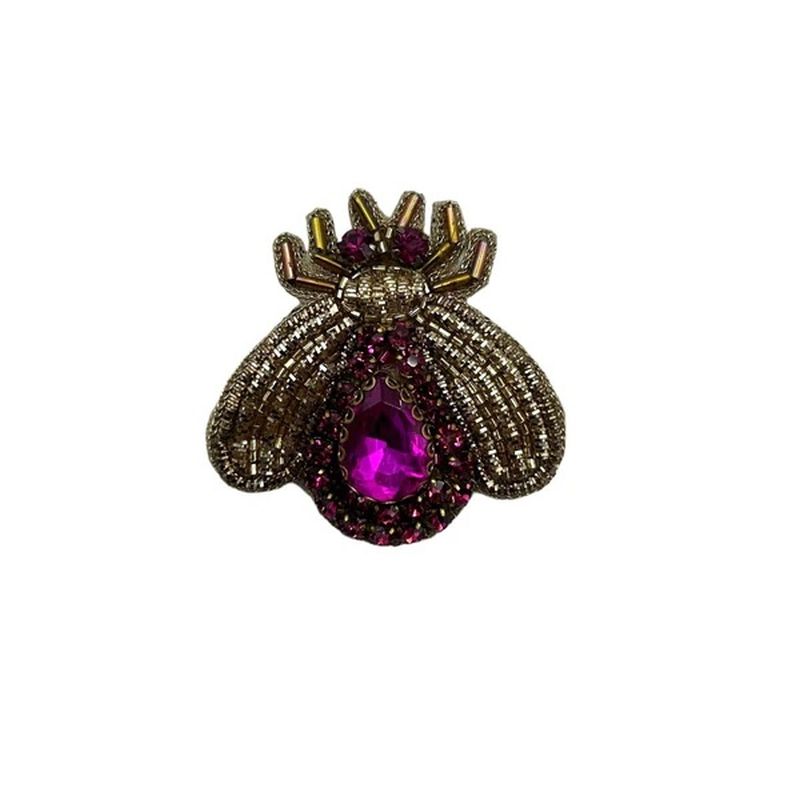 Pink Jewelled Insect Brooch