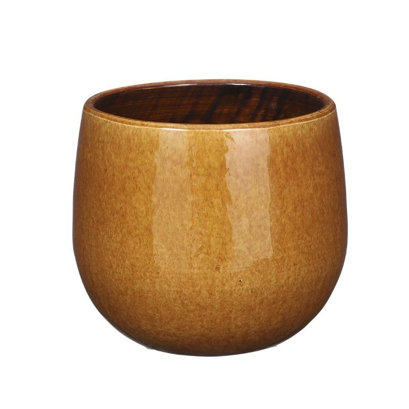 Edelman Pablo Pot Round (14cm x 16cm) - Ochre