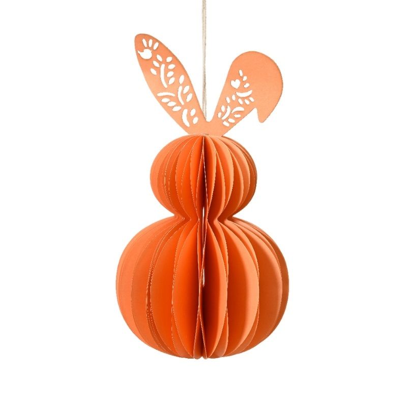 Bunny Paper Cut-Out 20cm - Orange