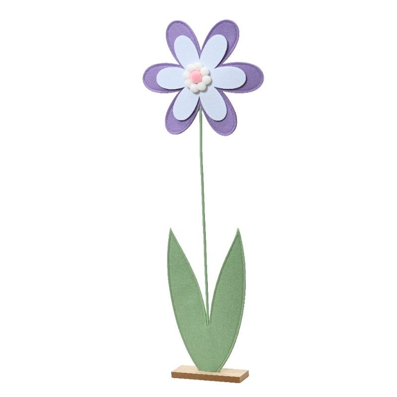 Felt Purple Flower on Stand 82.5cm
