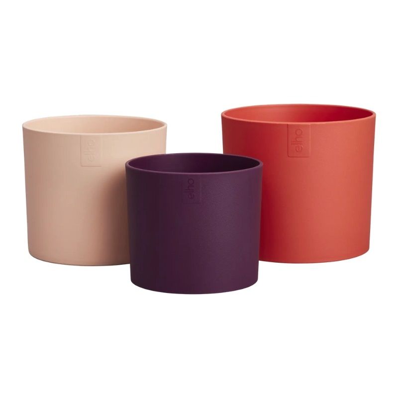 Elho Lex Pott Set 14cm - Coral Red
