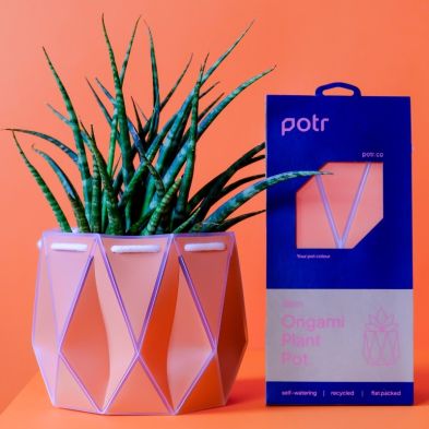 POTR Self-Watering Pot 18cm - Coral Orange
