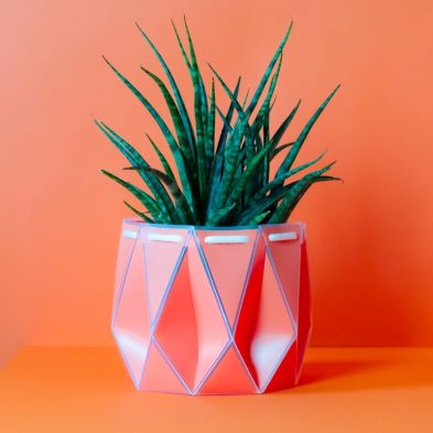 POTR Self-Watering Pot 18cm - Coral Orange