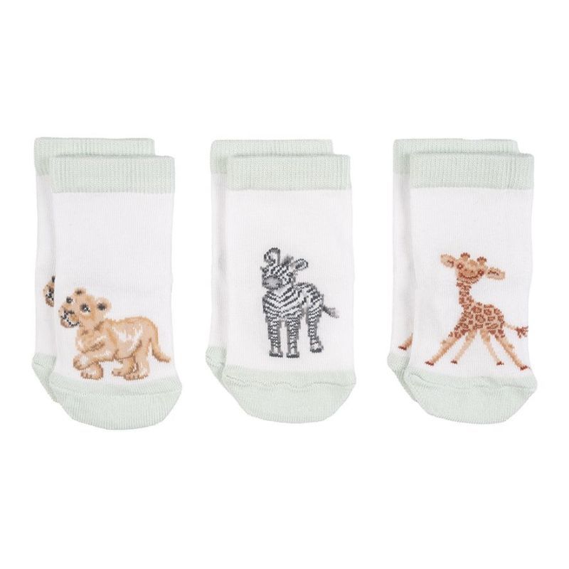 Wrendale 'Little Savannah' Baby Socks Set of 3 (6-12 Months)