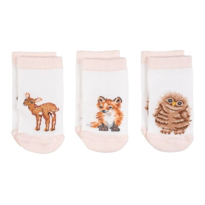 Wrendale 'Little Forest' Baby Socks Set of 3 (6-12 Months)