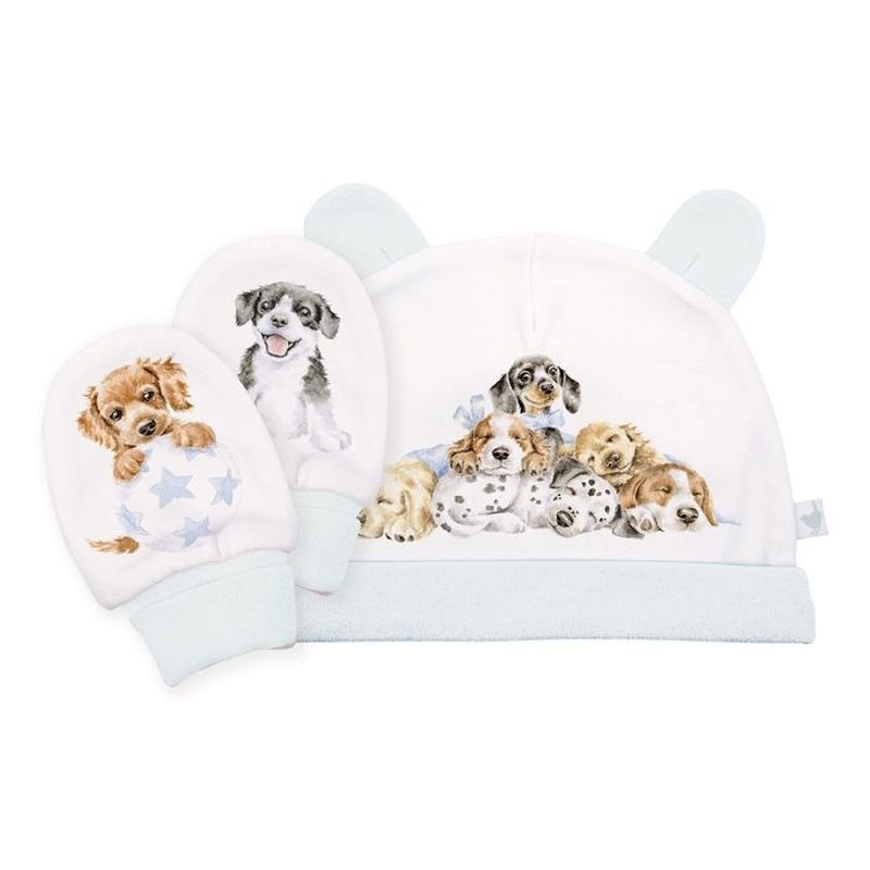 Wrendale 'Little Paws' Hat & Mitten Set