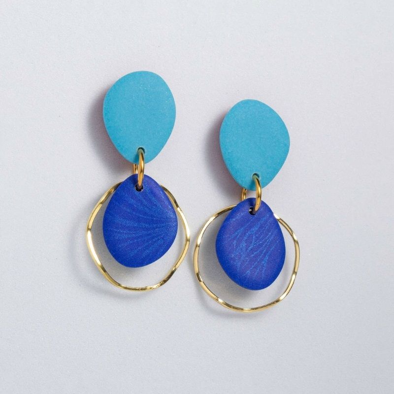 Culu Design Contra - Blue Earrings