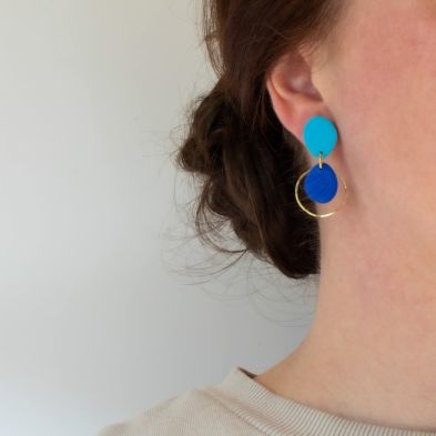 Culu Design Contra - Blue Earrings