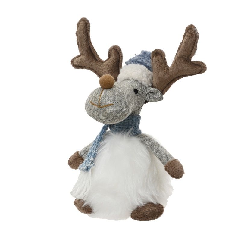 Blue & White Deer Sitting Ornament 22cm