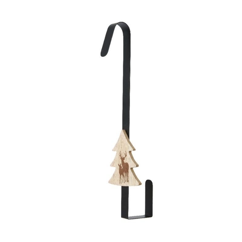 Black Iron Wreath Holder 38cm