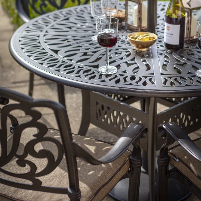 Amalfi Seat Round Set Bronze Dining Sets Arboretum Garden