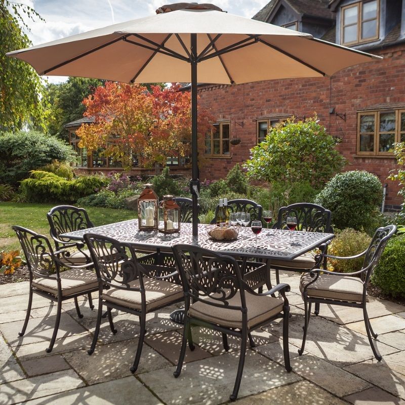 Amalfi 8 Seat Rectangular Set - Bronze