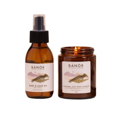 Bánór Body Oil & Candle Set