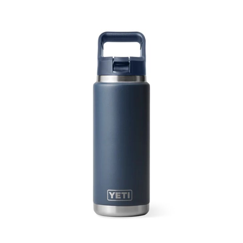 YETI Rambler Bottle with Matching Straw 769ml - Navy