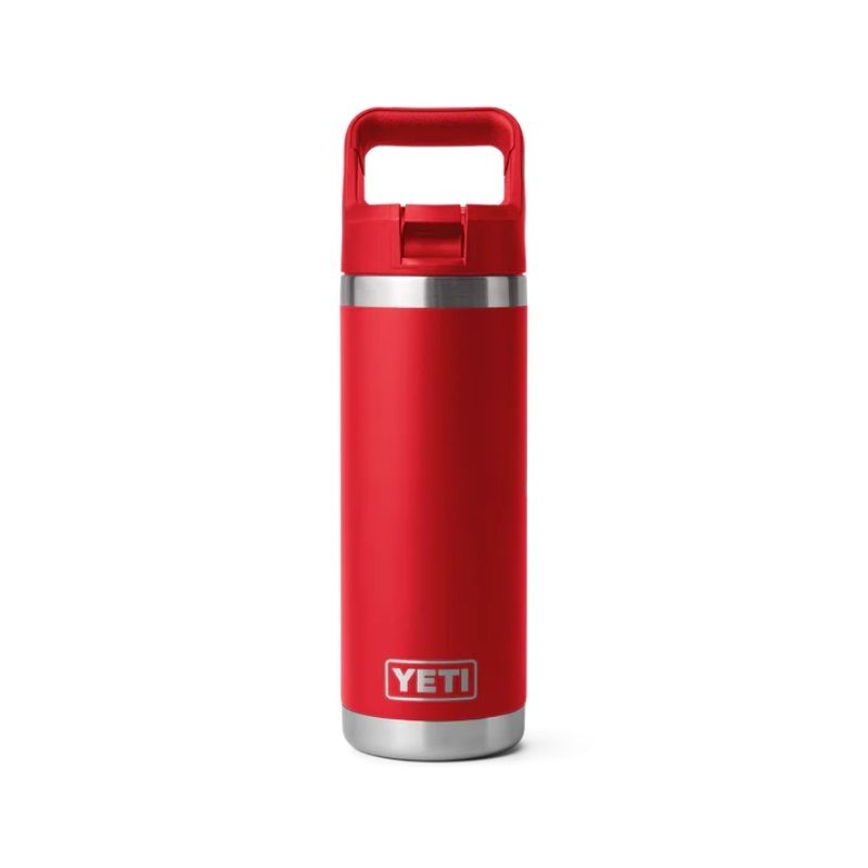 YETI Rambler Bottle with Matching Straw 532ml - Rescue Red