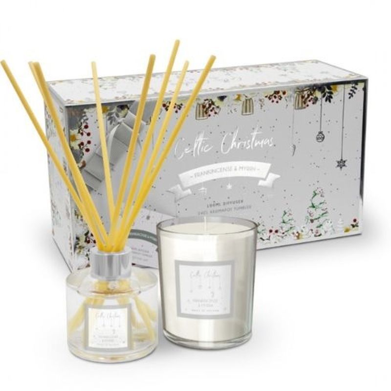Celtic Candles Frankincense & Myrrh Candle & Diffuser Gift Box
