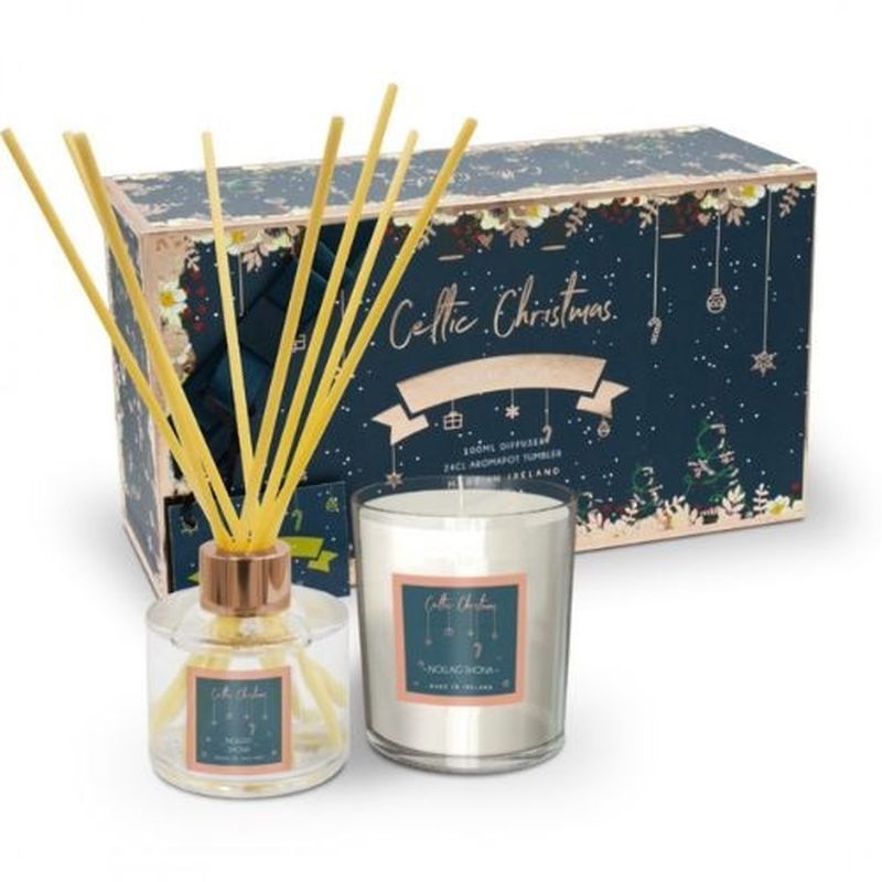 Celtic Candles Nollaig Shona Candle & Diffuser Gift Box